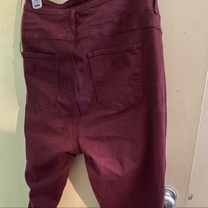 Burgundy Jeans